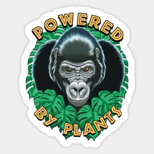 Vegan gorilla powered by plants Sticker
